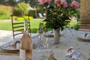 Outdoor dining table