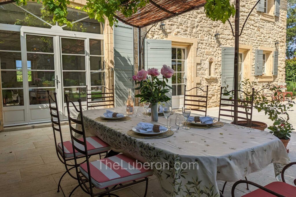 Dining table on terrace