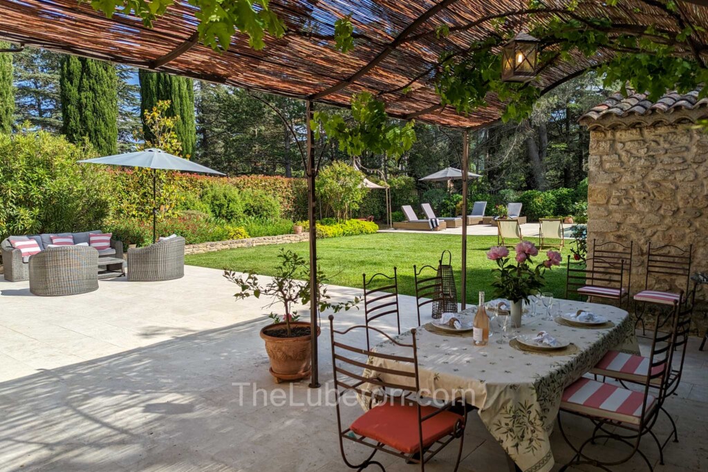 Shaded dining area